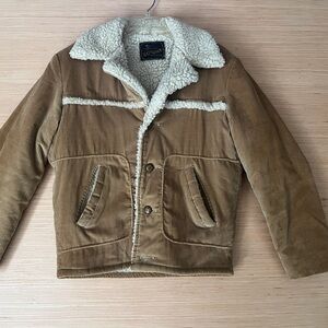 Vintage Westwind tan rancher  Sherpa-Lined Corduroy Jacket - Tan